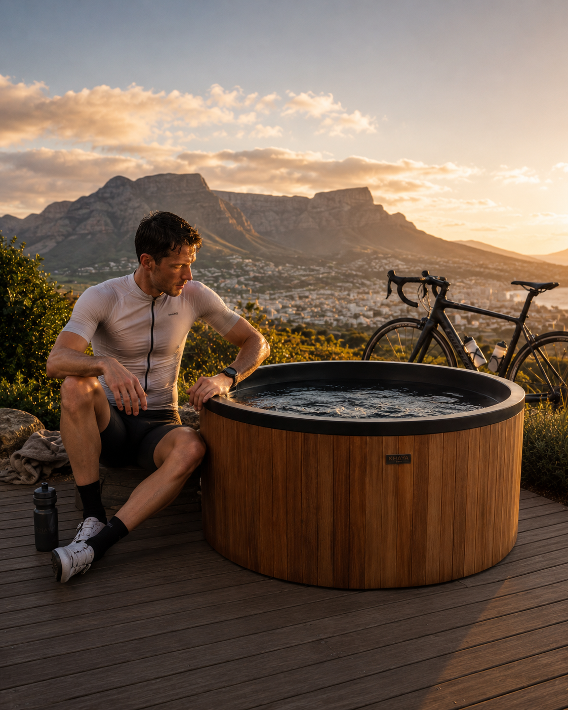 Cold plunge recovery after a ride